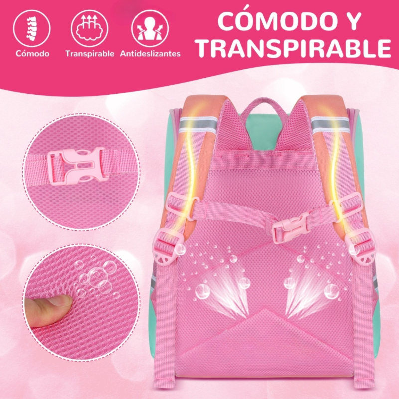 Mochila Escolar Kawaii Para Niñas Preescolar Primaria Infantil Perrito Mochila Espacial Con Tira Reflectantes