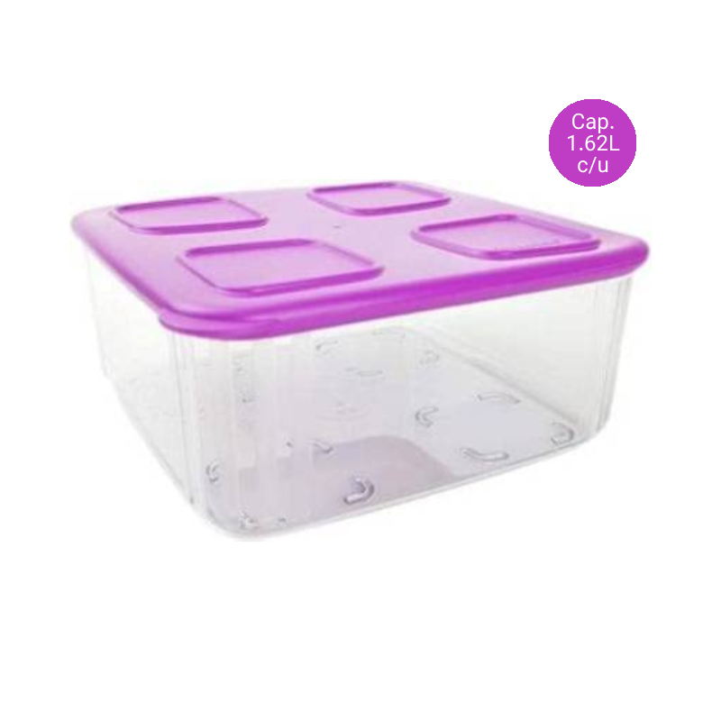Refri System Cuadrado #2 Morado Tupperware