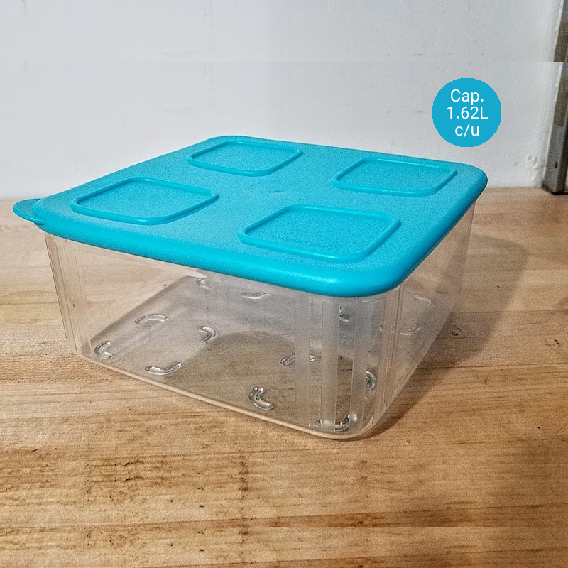 Refri System Cuadrado #2 Azul Tupperware