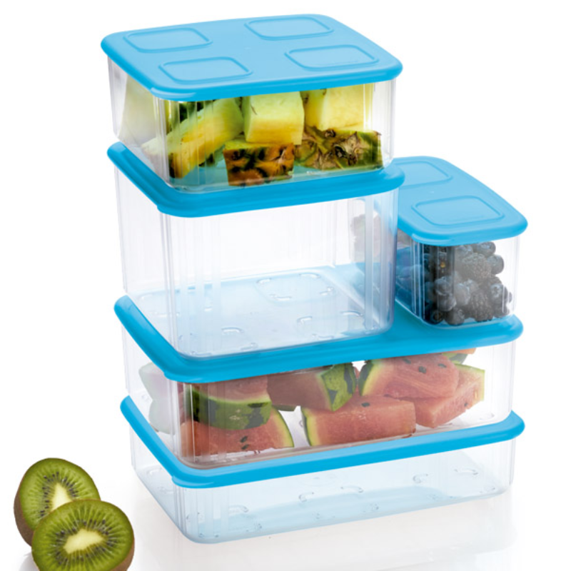 Refri System Grande Rectangular #2 Azul Tupperware