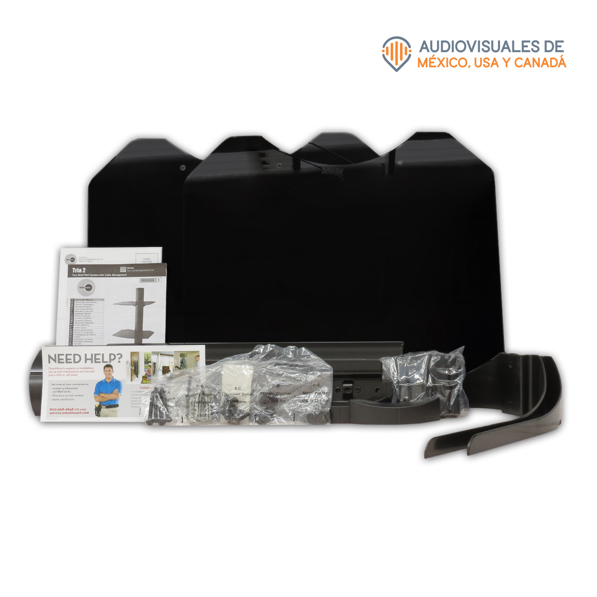 Repisa Doble De Pared Soporta 40 Kg Estantes Ajustables TRIA 2