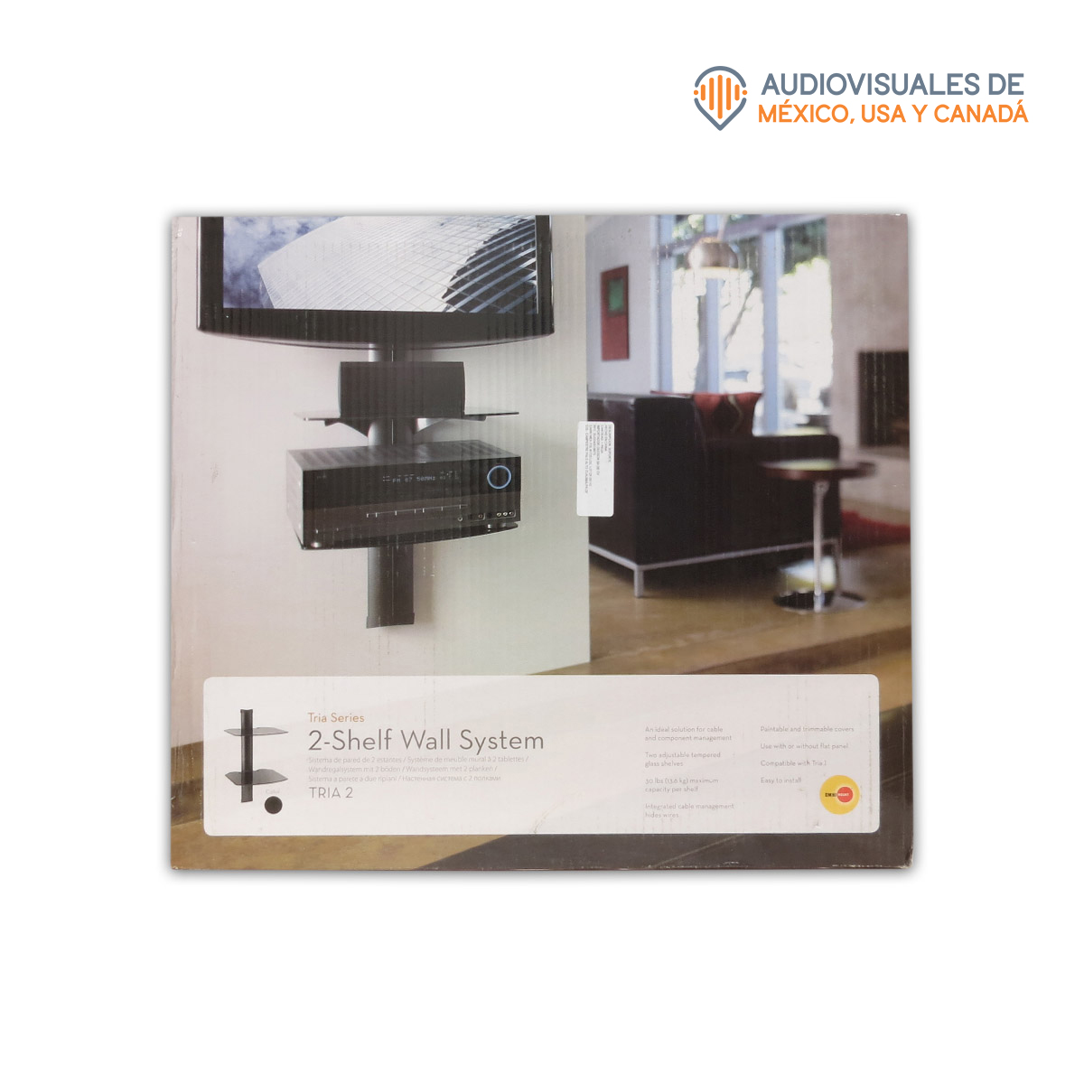 Repisa Doble De Pared Soporta 40 Kg Estantes Ajustables TRIA 2