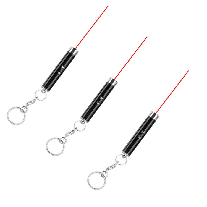 Juguetes para Niños MXLAC-003-3 3 pzas Láser de Luz Roja Alcance 50m 3,0V Potencia de Salida 5MW 3 x LR41 incluidas, CatLas