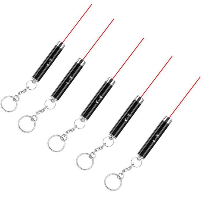 Láser Rojo para Mascotas MXLAC-005-5 5 pzas Láser de Luz Roja Alcance 50m 3,0V Potencia de Salida 5MW 3 x LR41 incluidas, CatLas