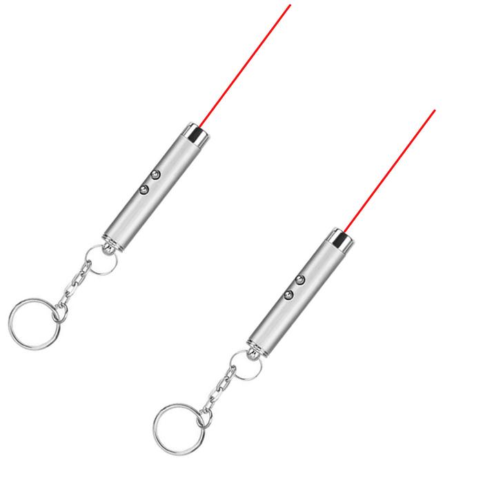 Juguetes para Niños MXFLH-002-5 2 pzas Láser de Luz Roja Alcance 50m 3,0V Potencia de Salida 5MW 3 x LR41 incluidas, FlashLas