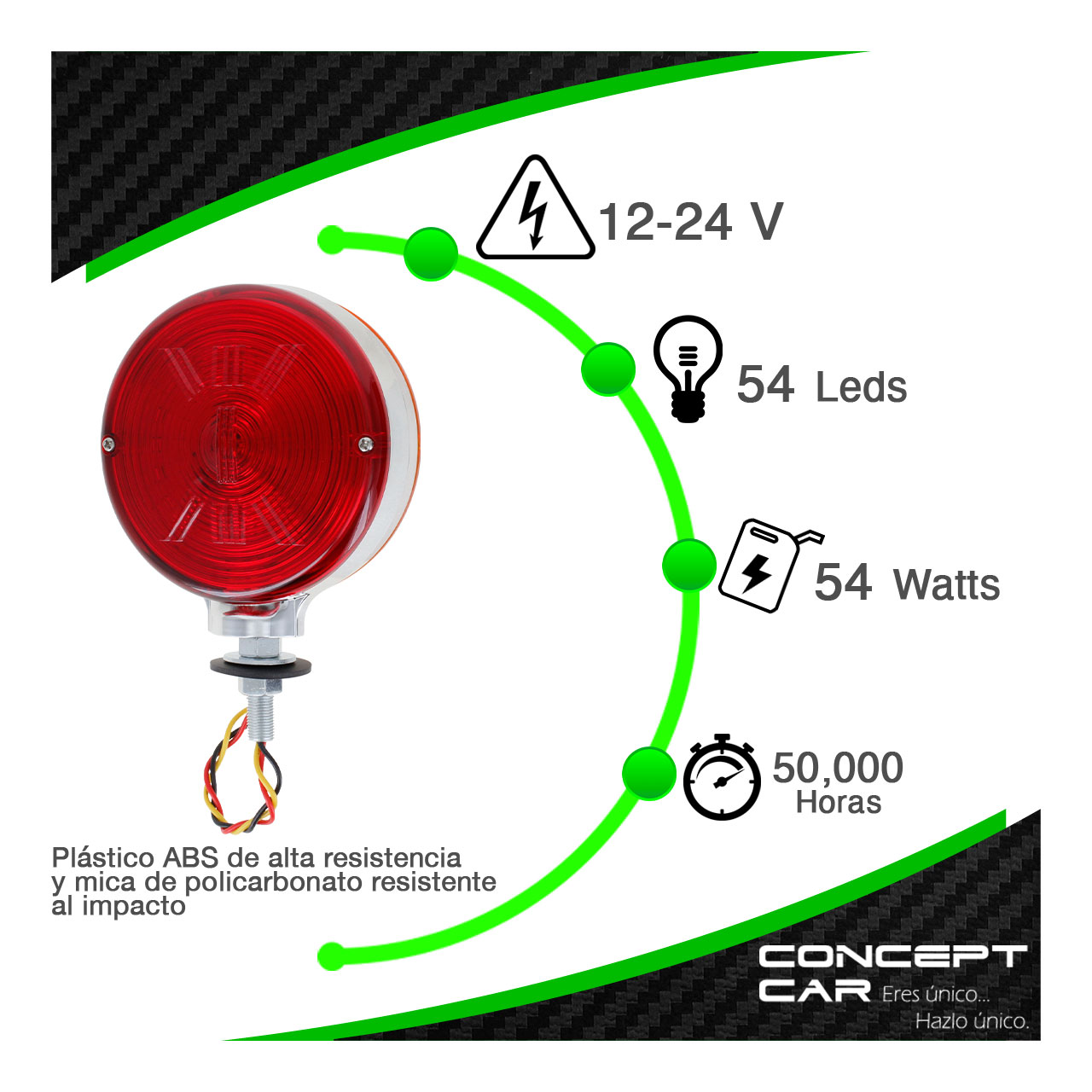 Par Plafon 54 Led Direccional Redondo Bicolor Premium Rayado