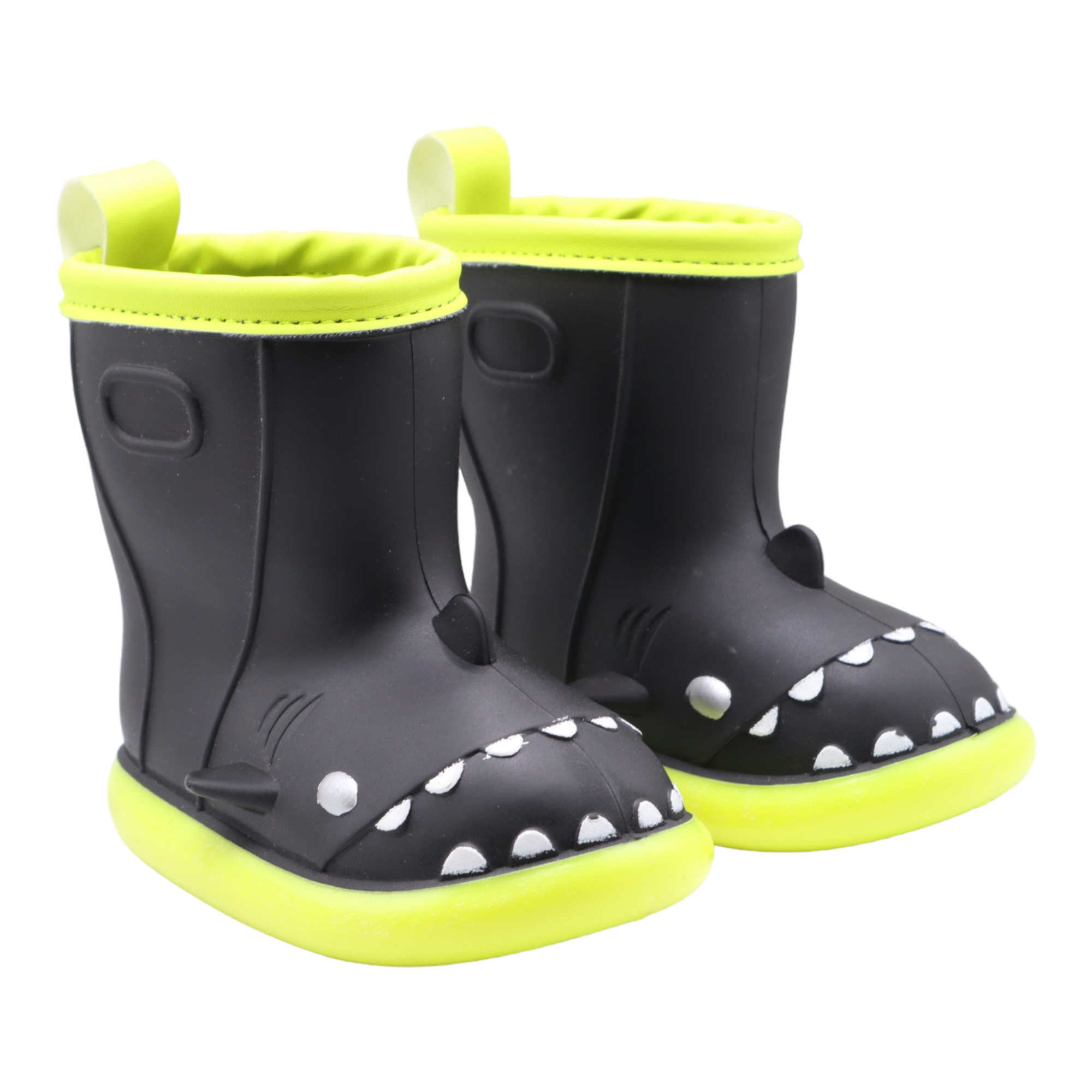 Bota Lluvia Niño Niña Tiburon Shark Negro