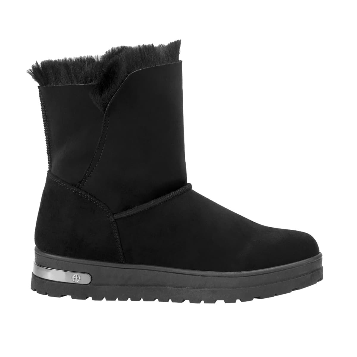 Botas invernales con forro de peluche negras, PBPS, mod. 1085345