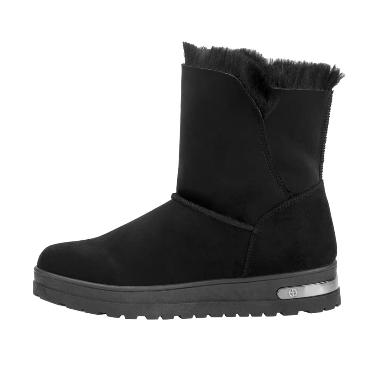 Botas invernales con forro de peluche negras, PBPS, mod. 1085345