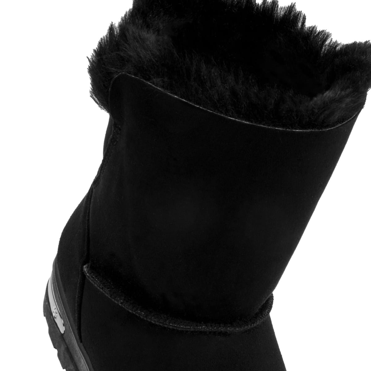 Botas invernales con forro de peluche negras, PBPS, mod. 1085345