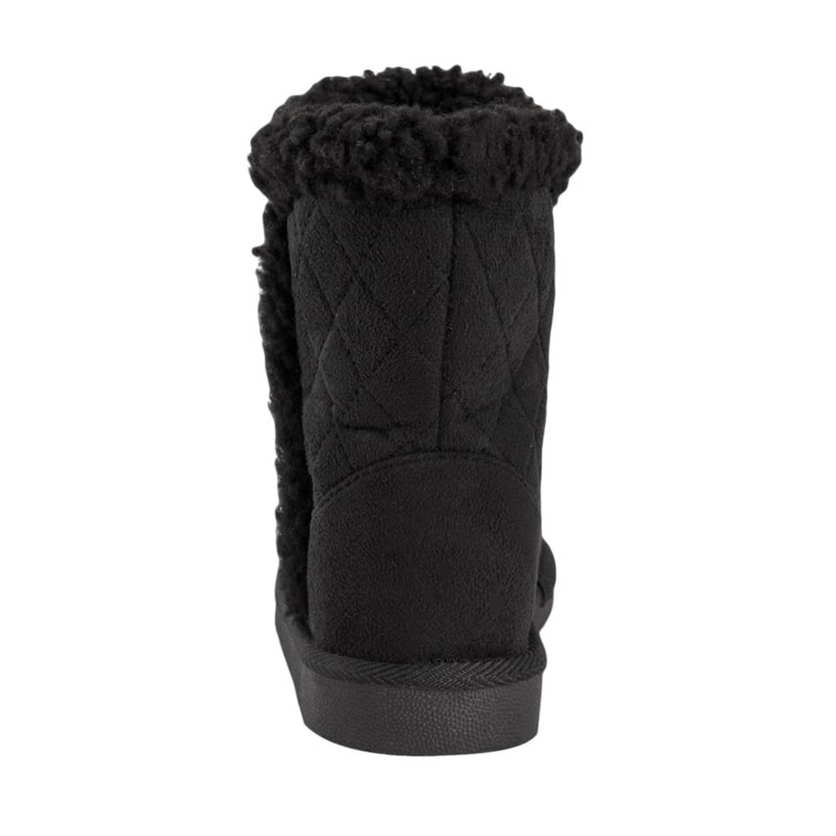 Botas invernales negras Shosh Confort con forro tipo borrega, mod. 153138