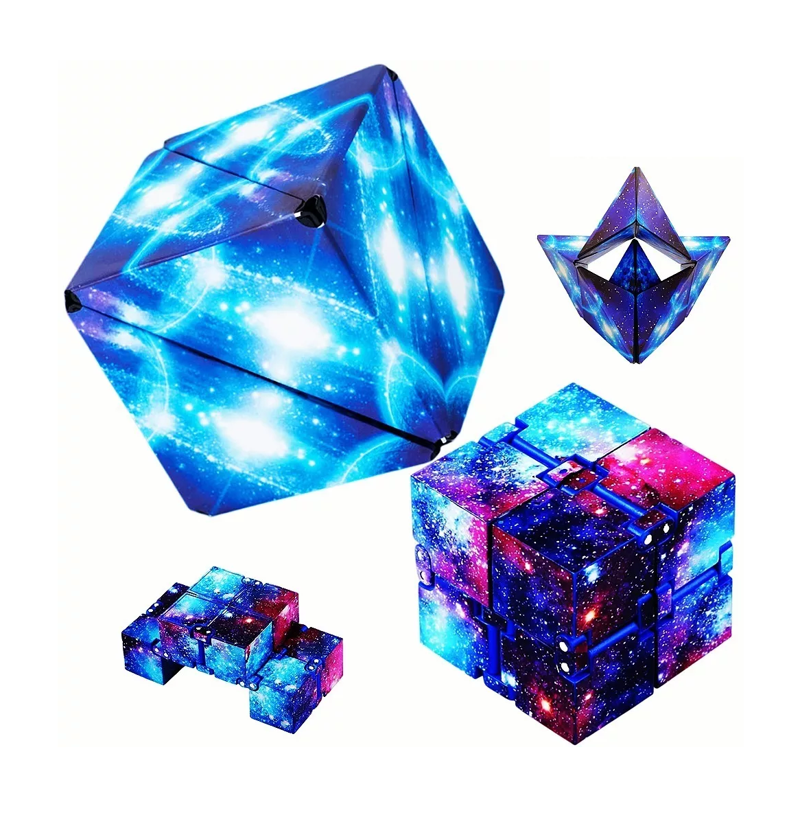 Cubo Infinito Formas Anti Estres Relajación Puzzle Cielo Estrellado