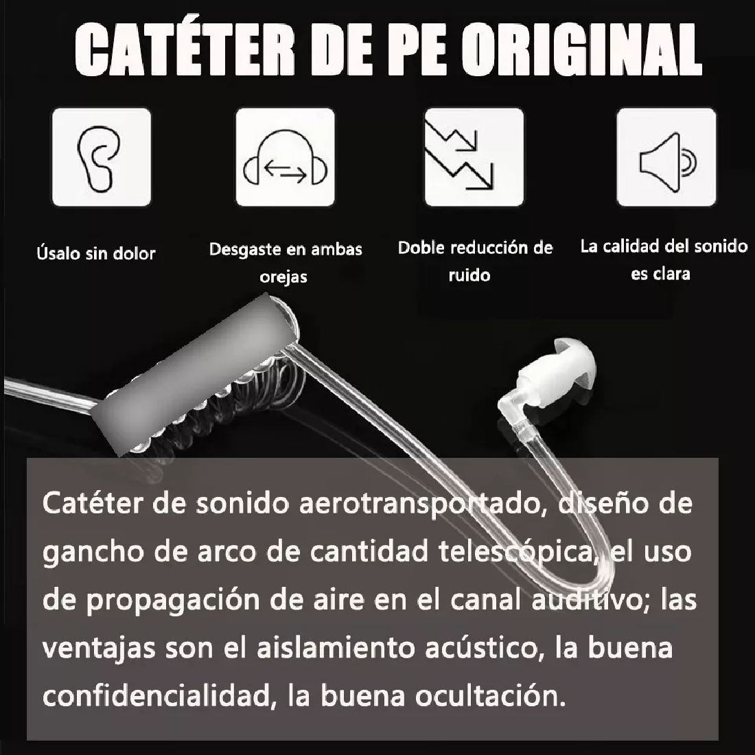 Audifonos Manos Libres Para Radio Talkie Kenwood Y Baofeng Negro PZS 