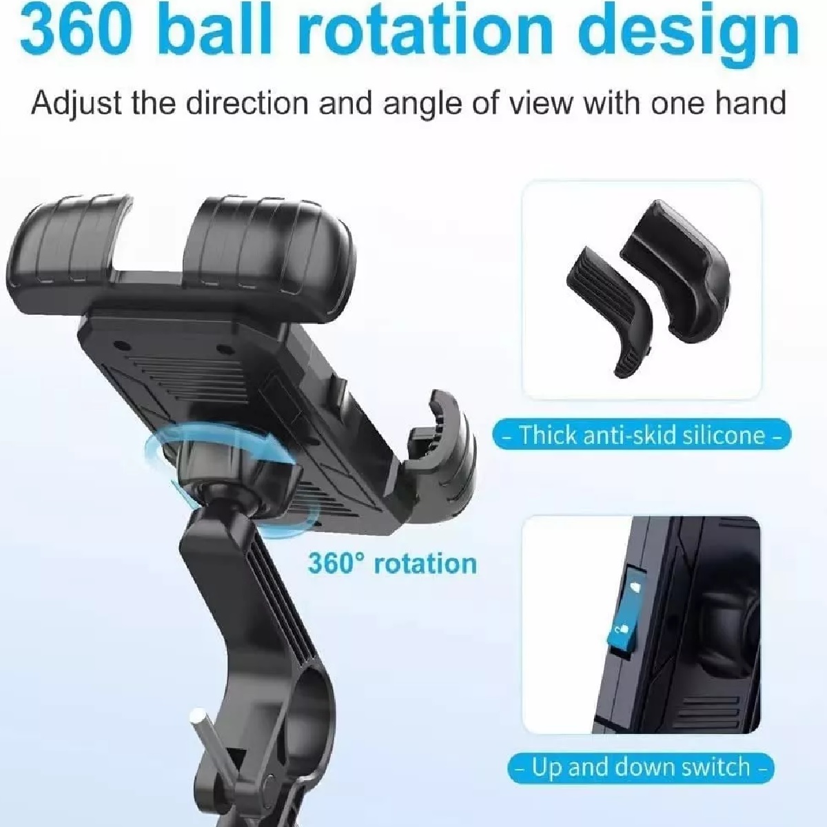 Soporte Para Celular Moto/bicicleta, Base Porta Teléfono360