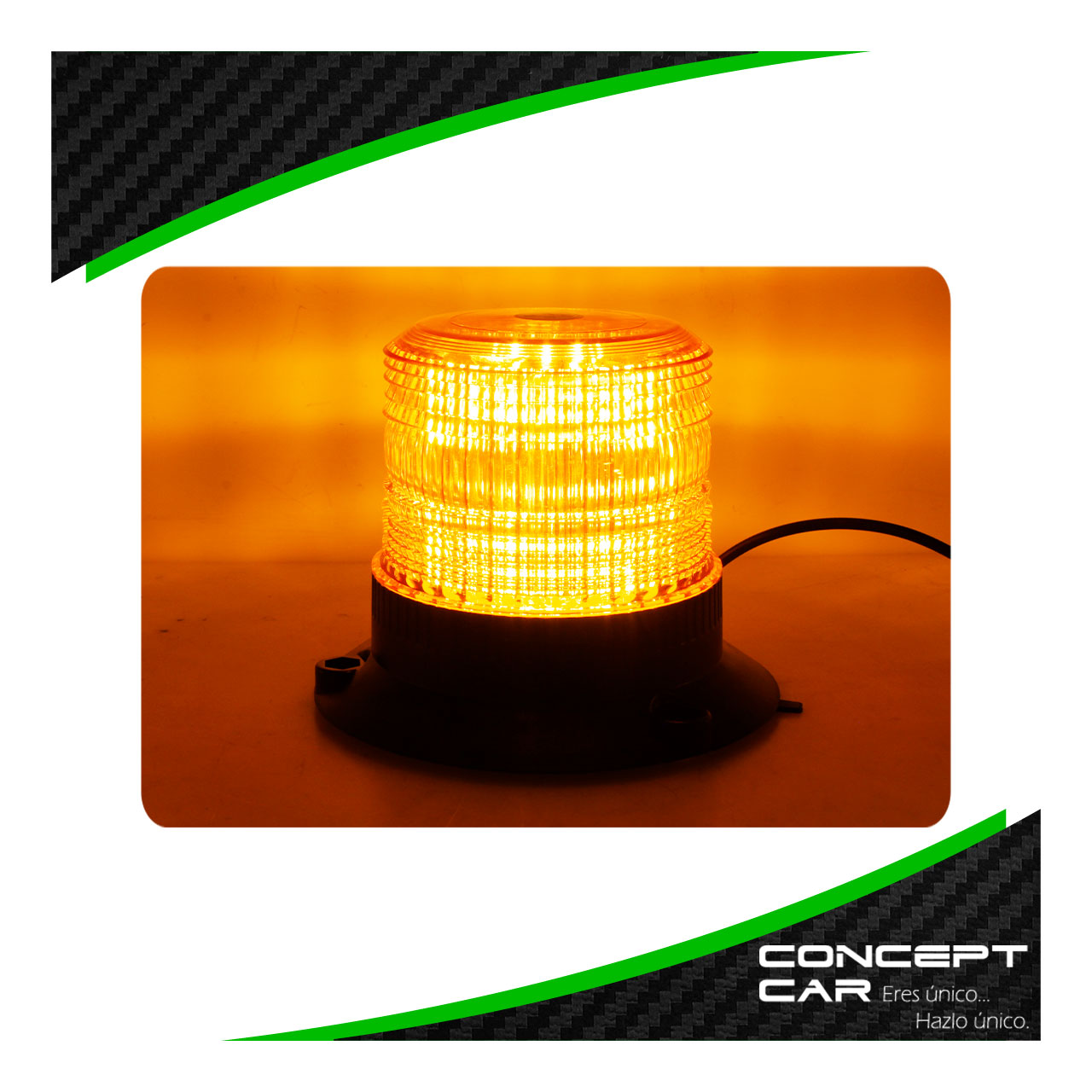 Torreta 40 Led Montacarga Seguridad Estrobo Base Iman 12-24v