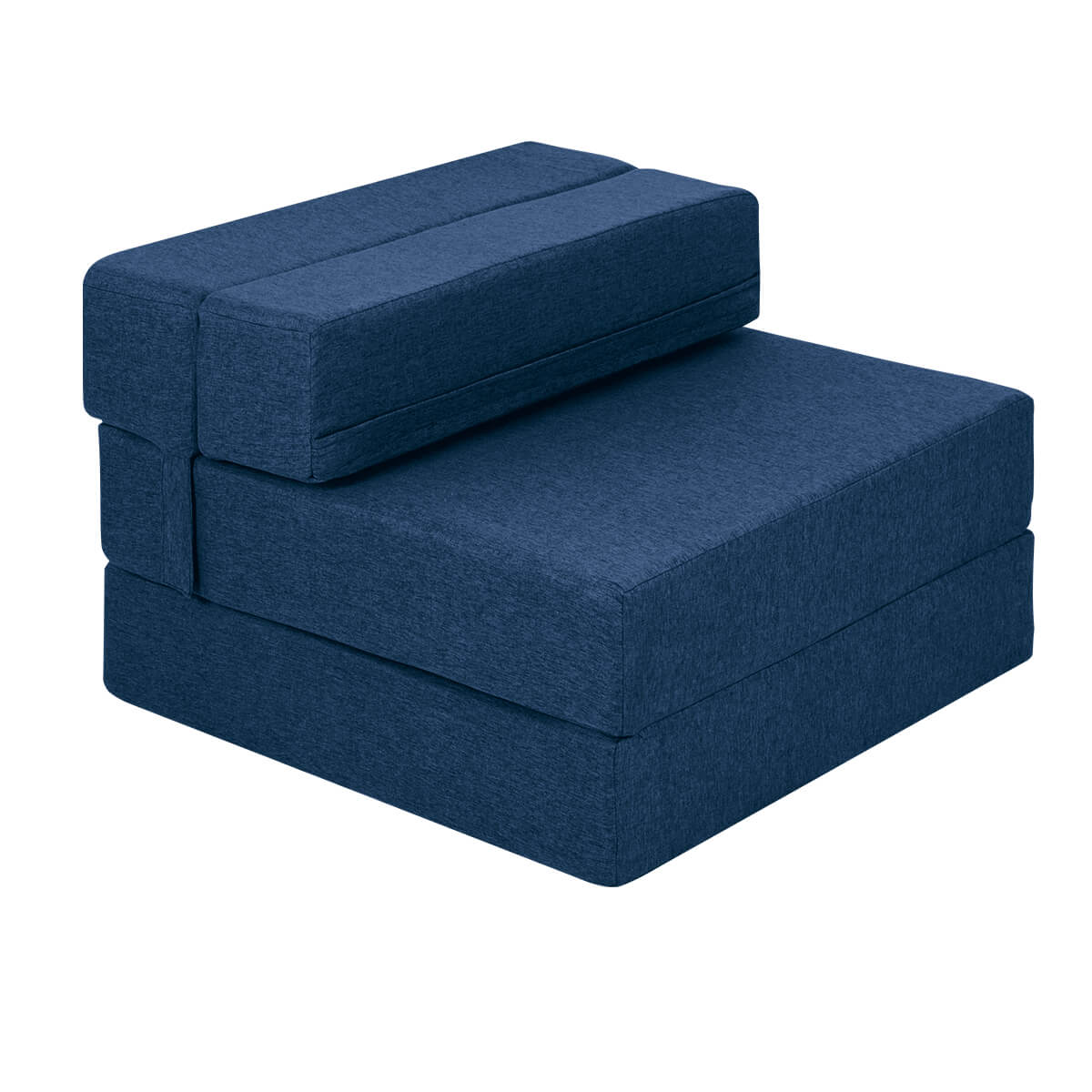 Sofá Cama Plegable Etilo Puff Individual Azul Marino 