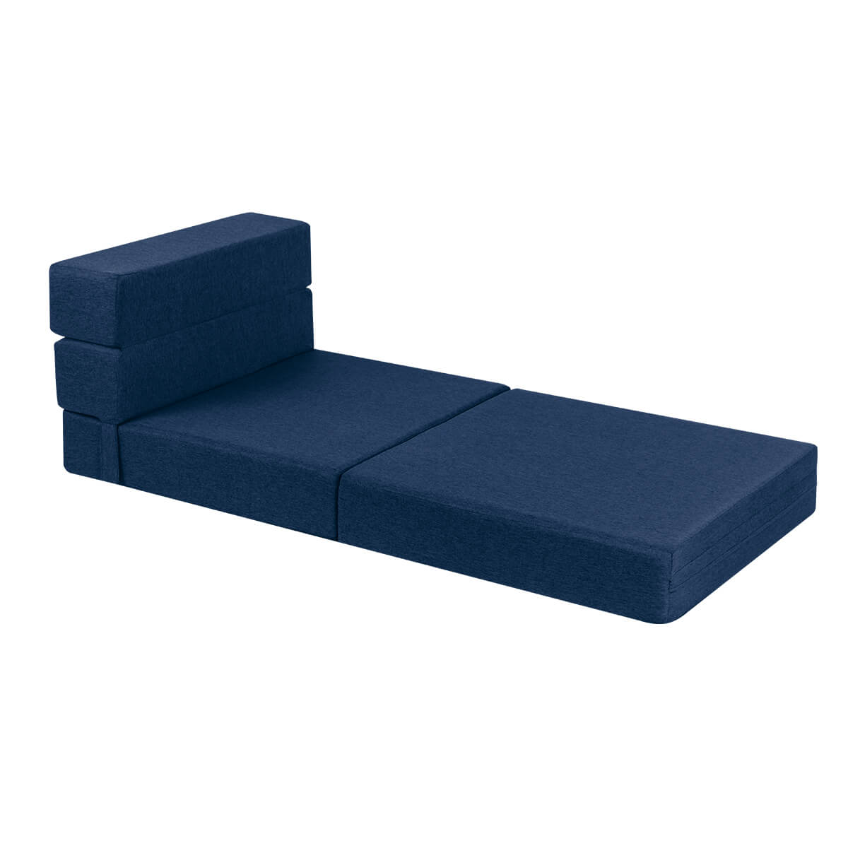Sofá Cama Plegable Etilo Puff Individual Azul Marino 