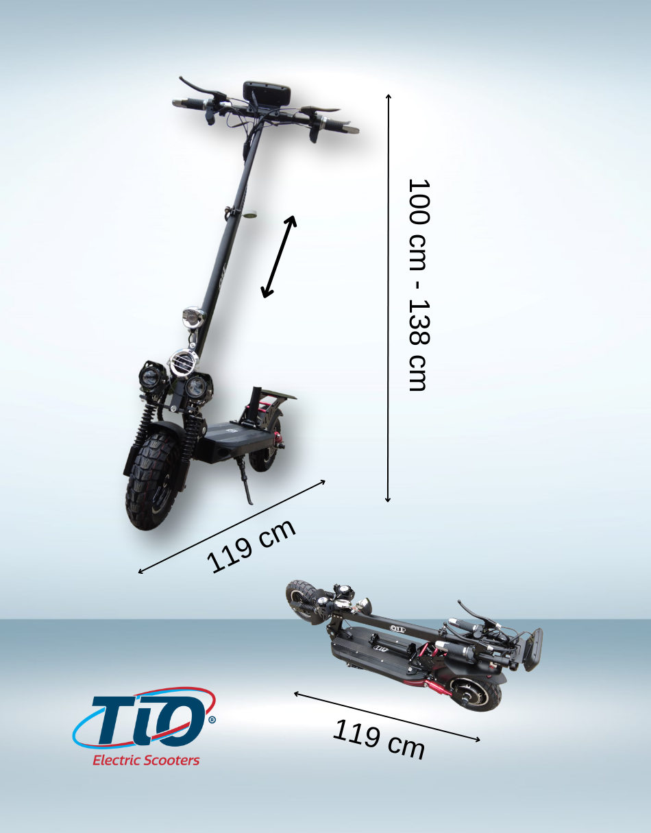 Scooter Eléctrico TIO T01S Pro 56km/h Patín Eléctrico Adulto Plegable con Asiento Removible
