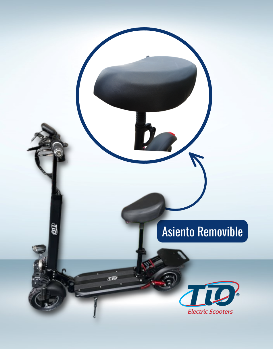 Scooter Eléctrico TIO T01S Pro 56km/h Patín Eléctrico Adulto Plegable con Asiento Removible