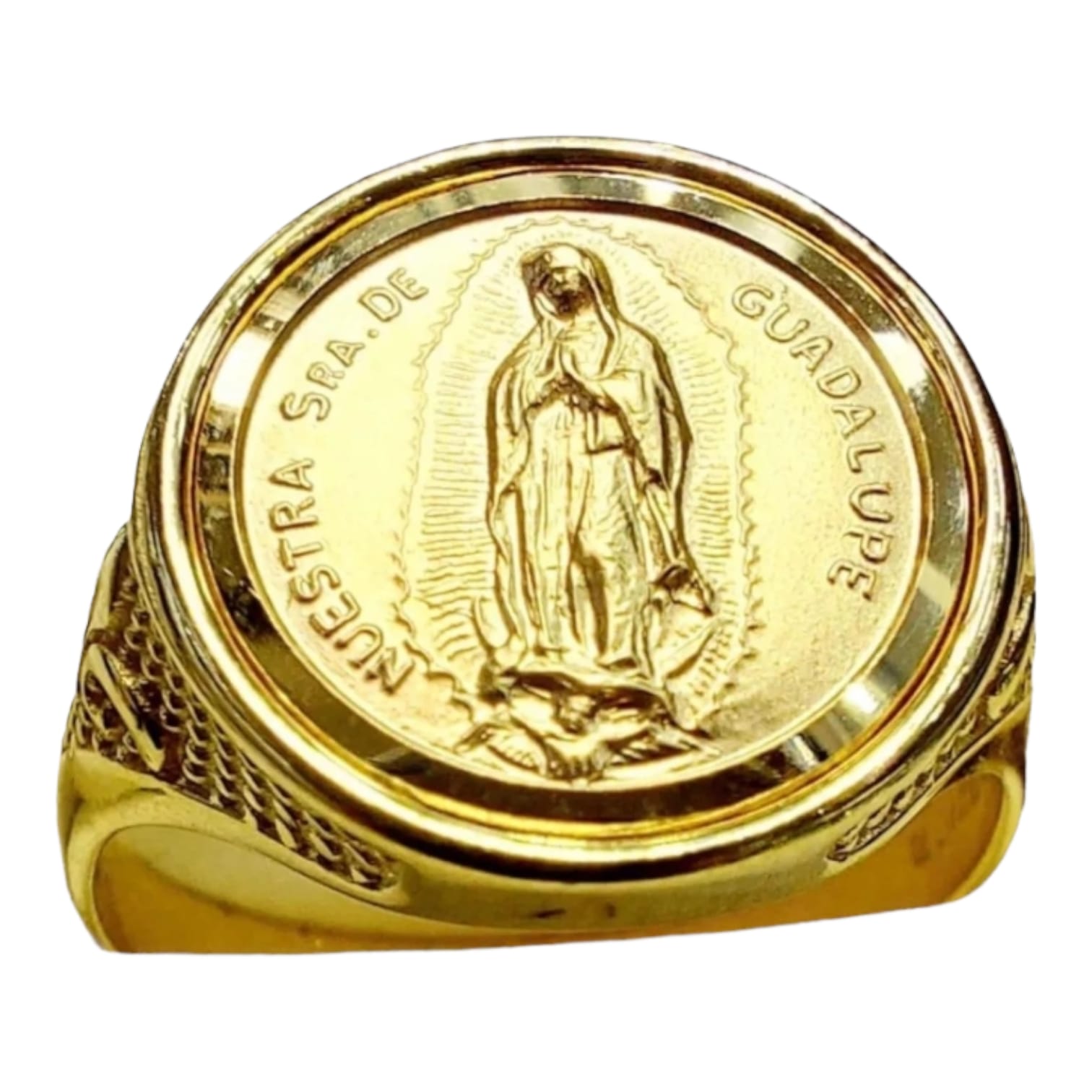 Anillo Virgen Guadalupe Oro 10 K.+ Obsequio