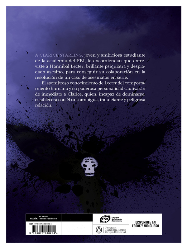 Libro El silencio de los inocentes Autor Thomas Harris Editorial  De Bolsillo