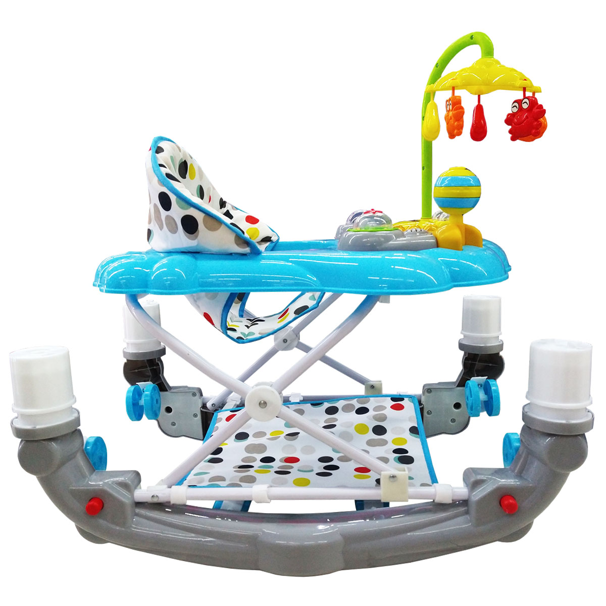 Andadera para Bebe Mecedora Cangrejo 1075H Azul/Gris