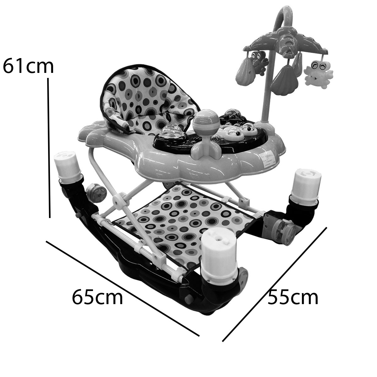 Andadera para Bebe Mecedora Cangrejo 1075H Azul/Gris