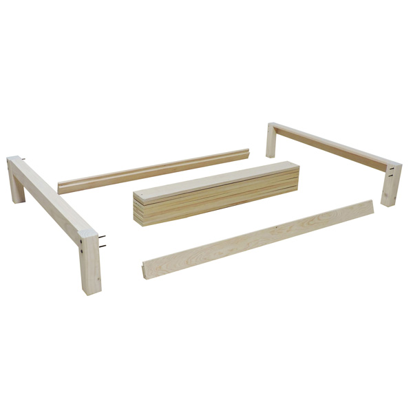 Base Para Cama Matrimonial Tradicional Desarmable Sin Pintar