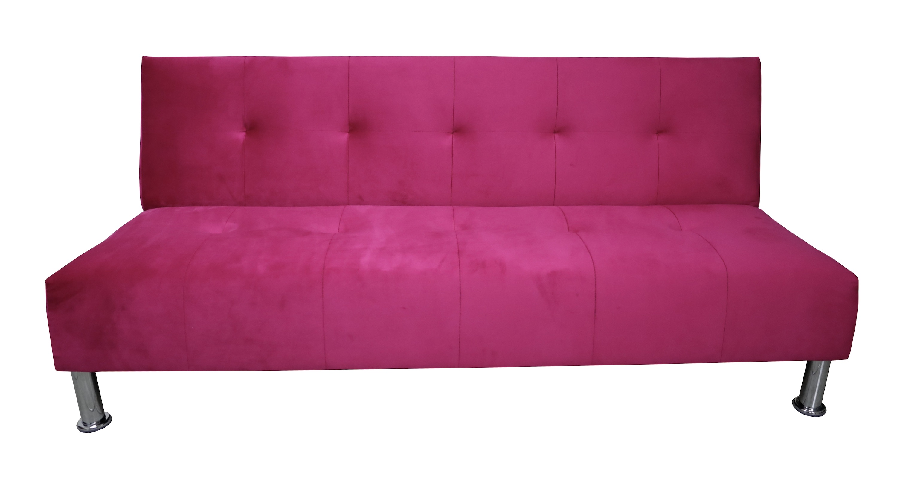 Sofa Cama Vegas Rosa Terciopelo, El Bazar Store, Reclinable 3 posiciones