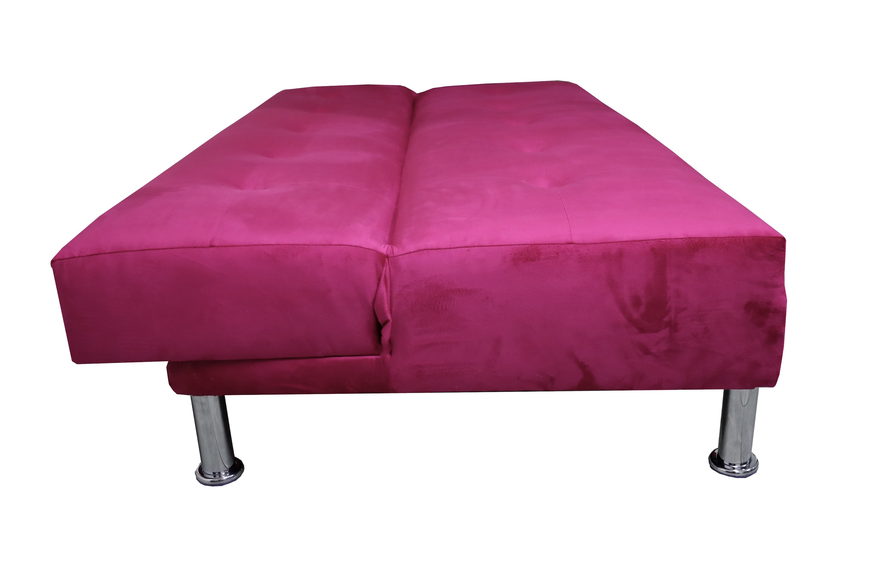 Sofa Cama Vegas Rosa Terciopelo, El Bazar Store, Reclinable 3 posiciones
