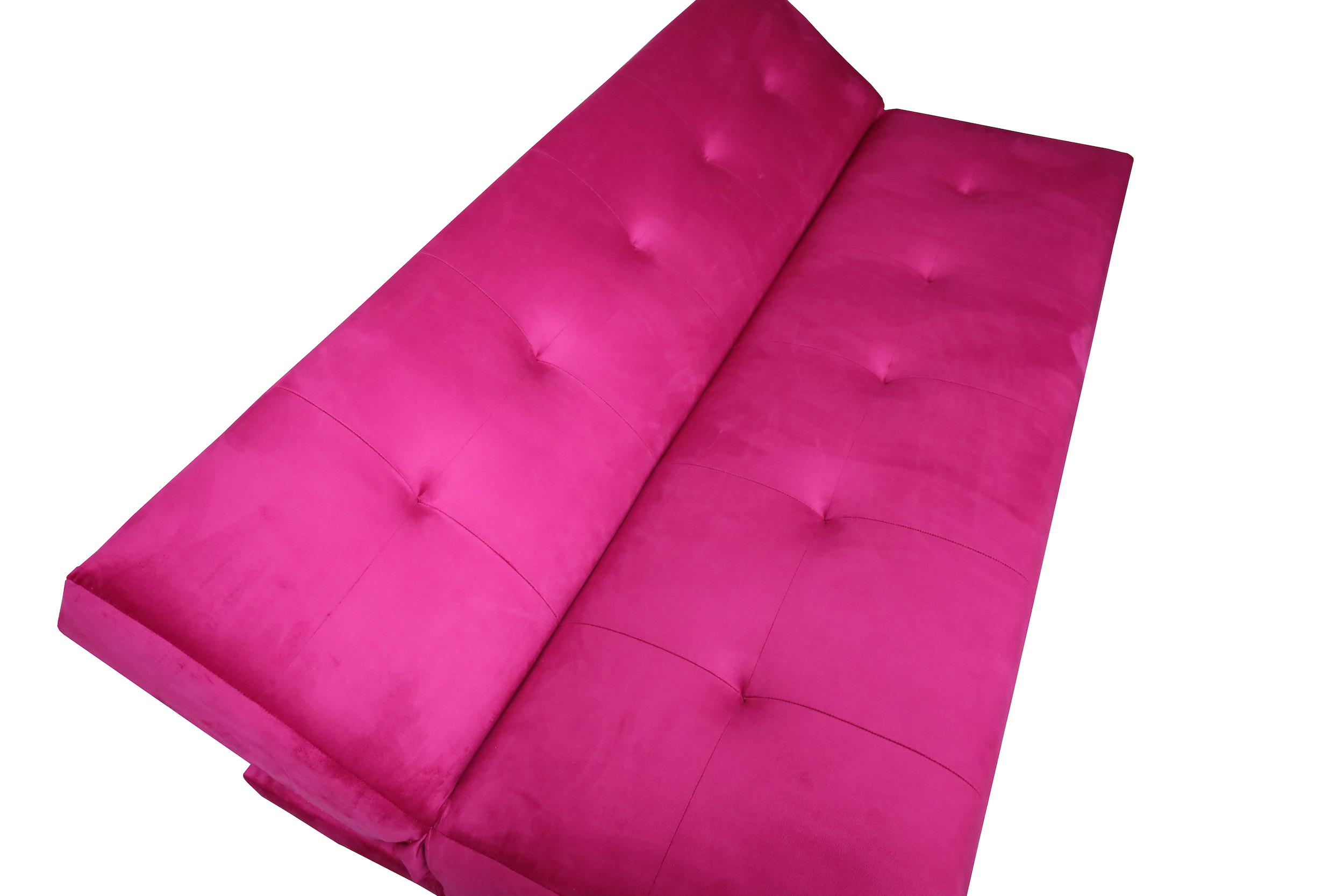 Sofa Cama Vegas Rosa Terciopelo, El Bazar Store, Reclinable 3 posiciones