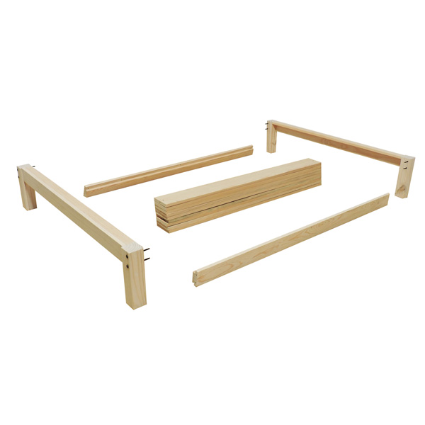 Base Para Cama Queen Size Tradicional Desarmable Sin Pintar