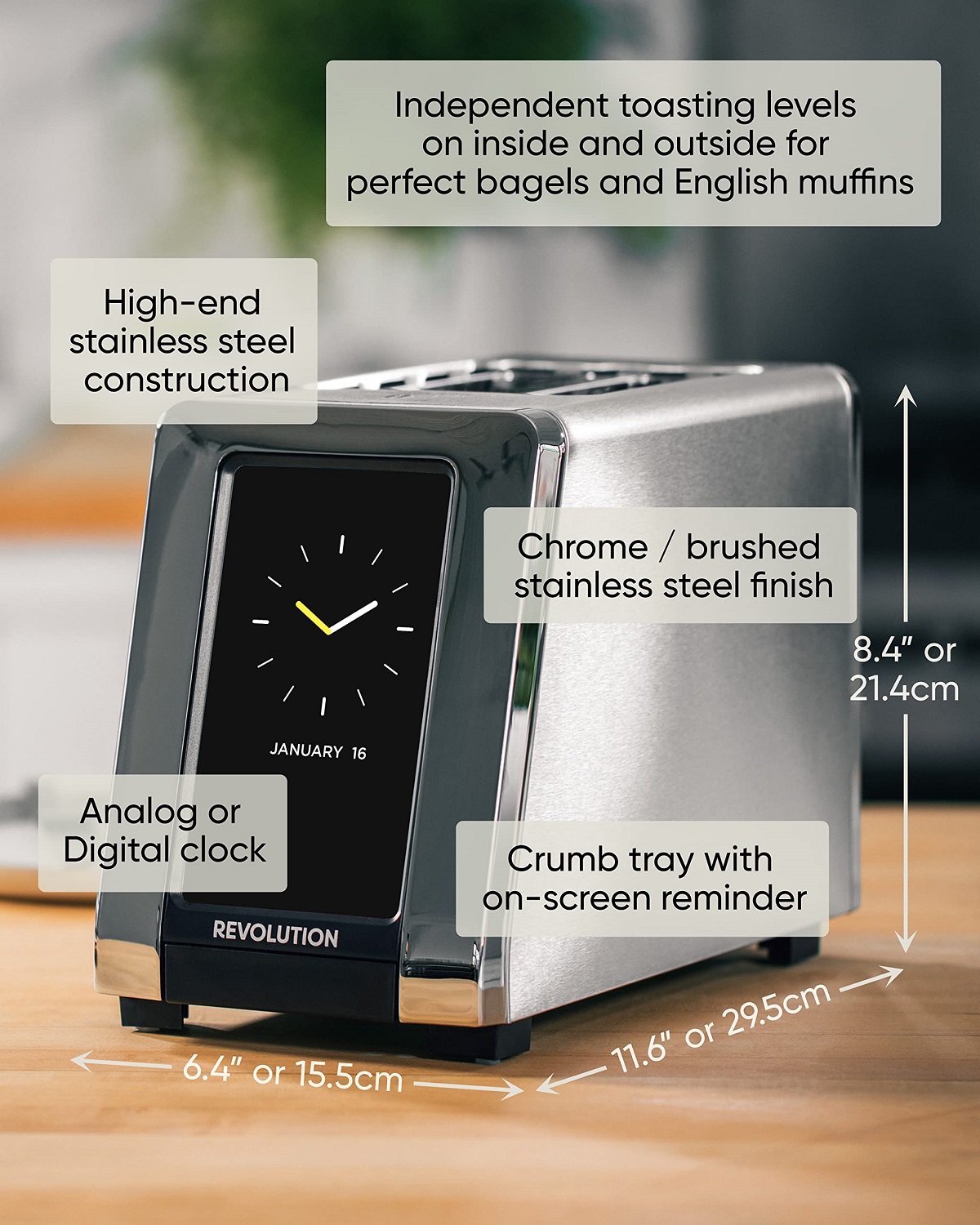 Tostador Revolution R180 Plata.