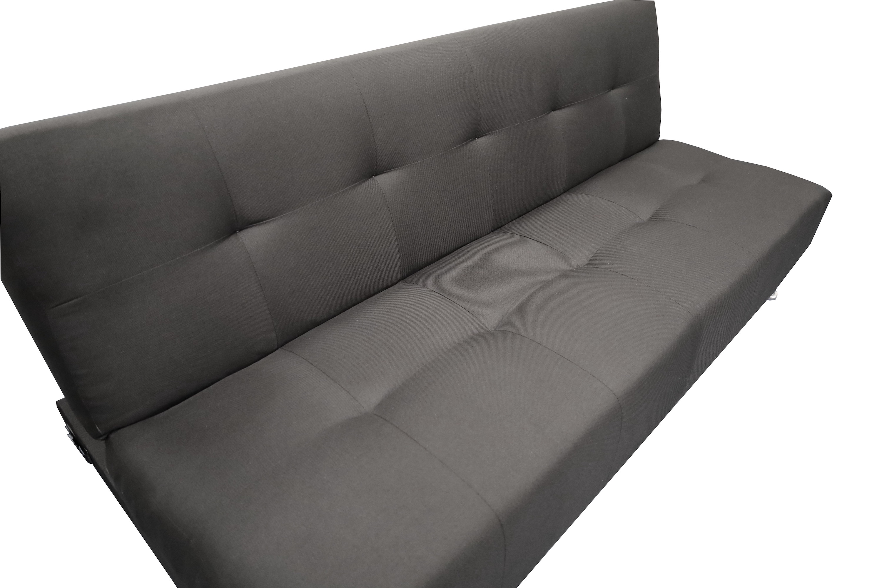 Sofa Cama Vegas Lino Negro, El Bazar Store, Reclinable 3 posiciones