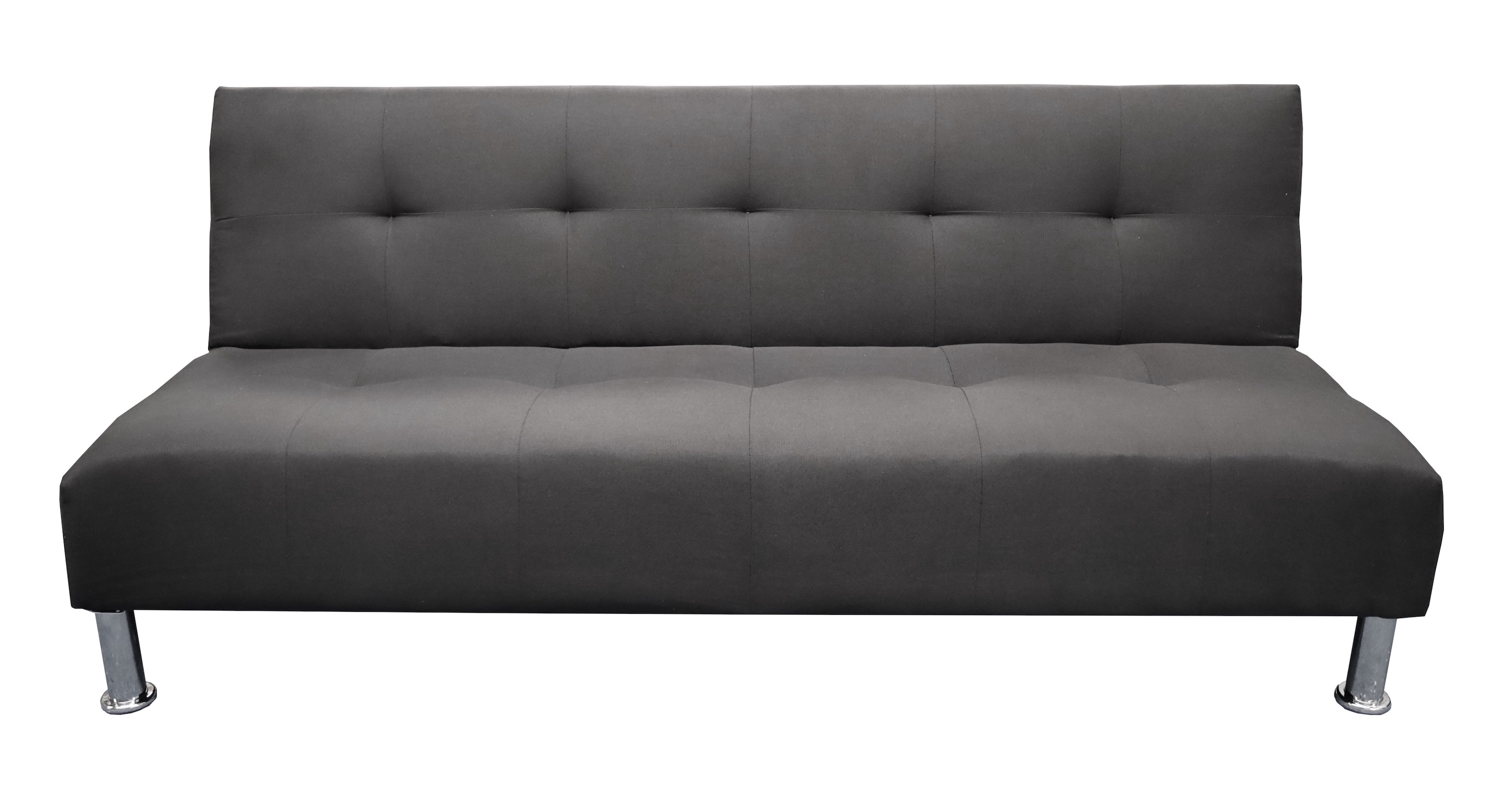 Sofa Cama Vegas Lino Negro, El Bazar Store, Reclinable 3 posiciones