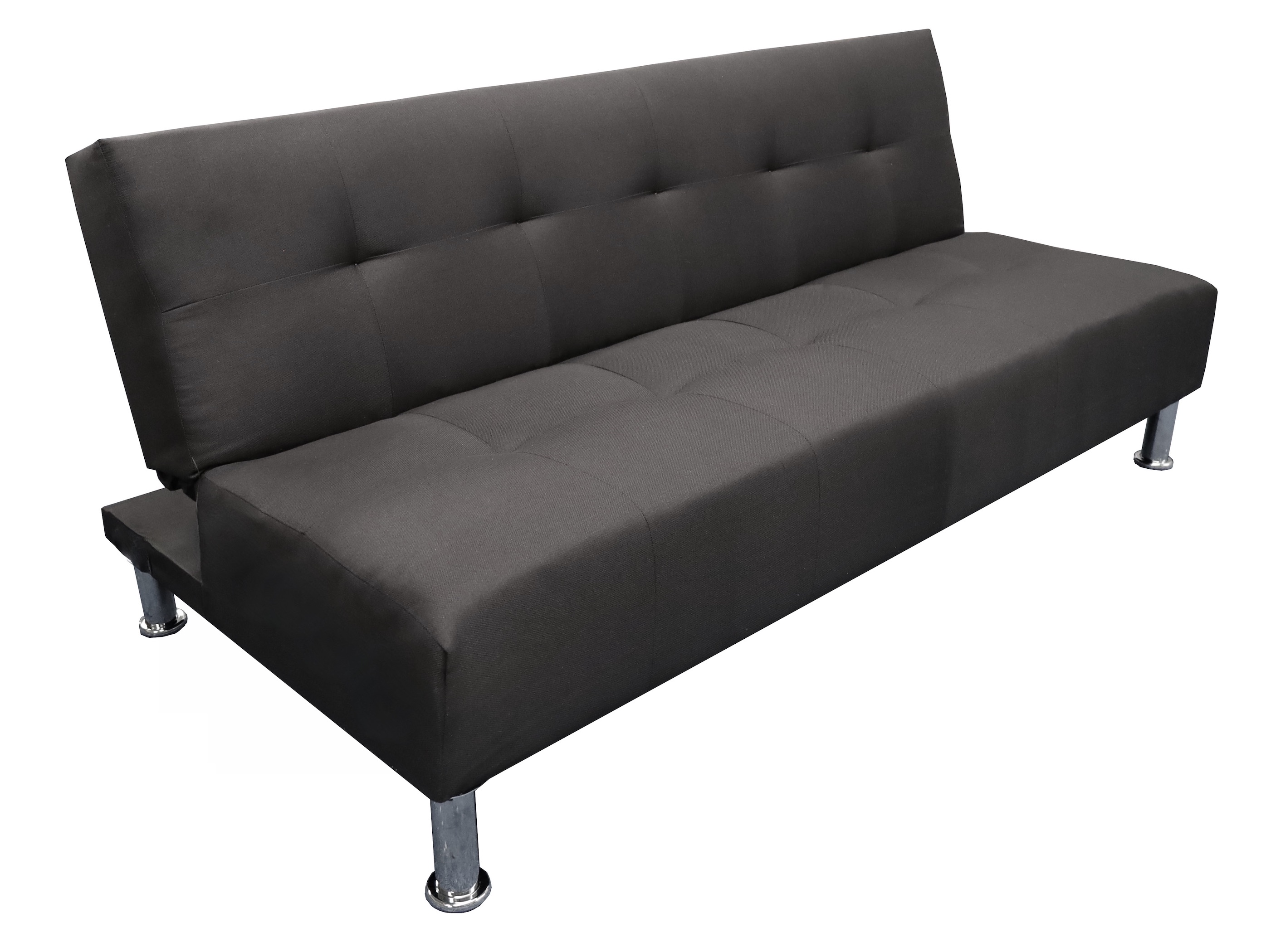 Sofa Cama Vegas Lino Negro, El Bazar Store, Reclinable 3 posiciones