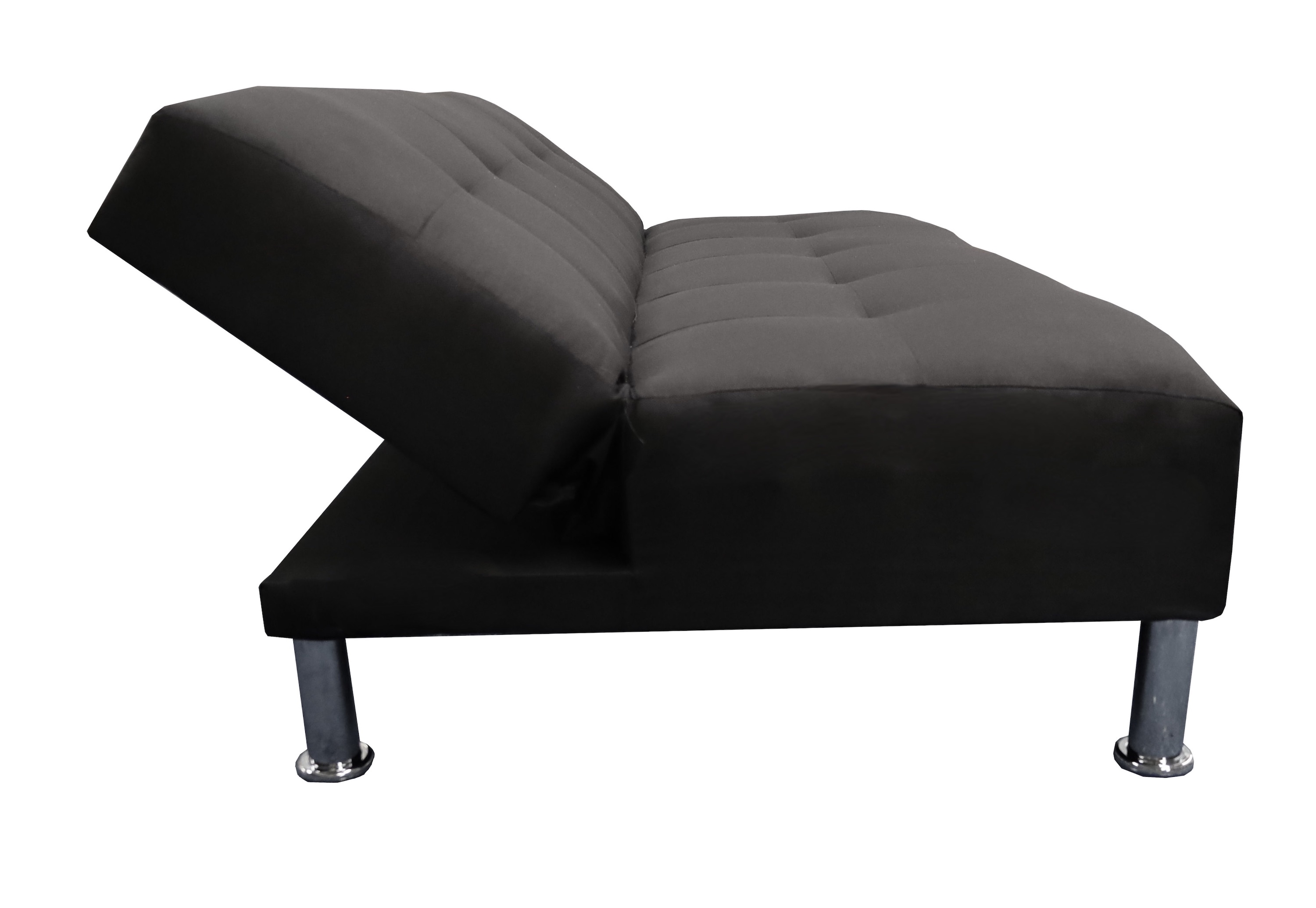 Sofa Cama Vegas Lino Negro, El Bazar Store, Reclinable 3 posiciones