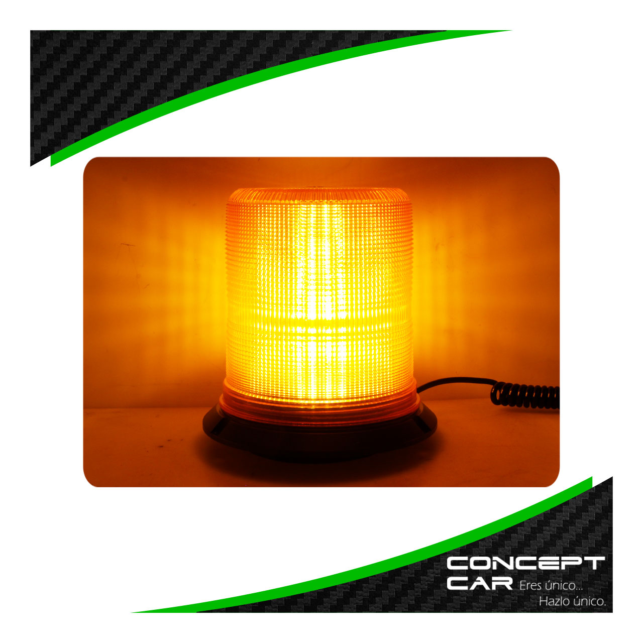 Torreta 80 Led Estrobo Giratorio Seguridad Base Iman 12-24v