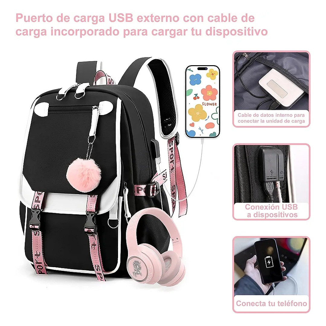 Mochila antirrobo, Mochila Impermeable Mochila para Laptop Computadora Portátil para Empresas El mejor regalo con puerto de carga USB