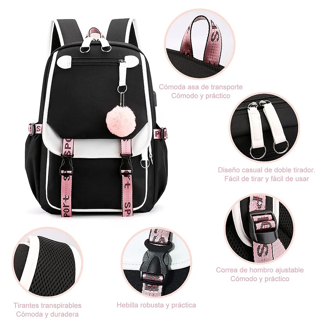Mochila antirrobo, Mochila Impermeable Mochila para Laptop Computadora Portátil para Empresas El mejor regalo con puerto de carga USB