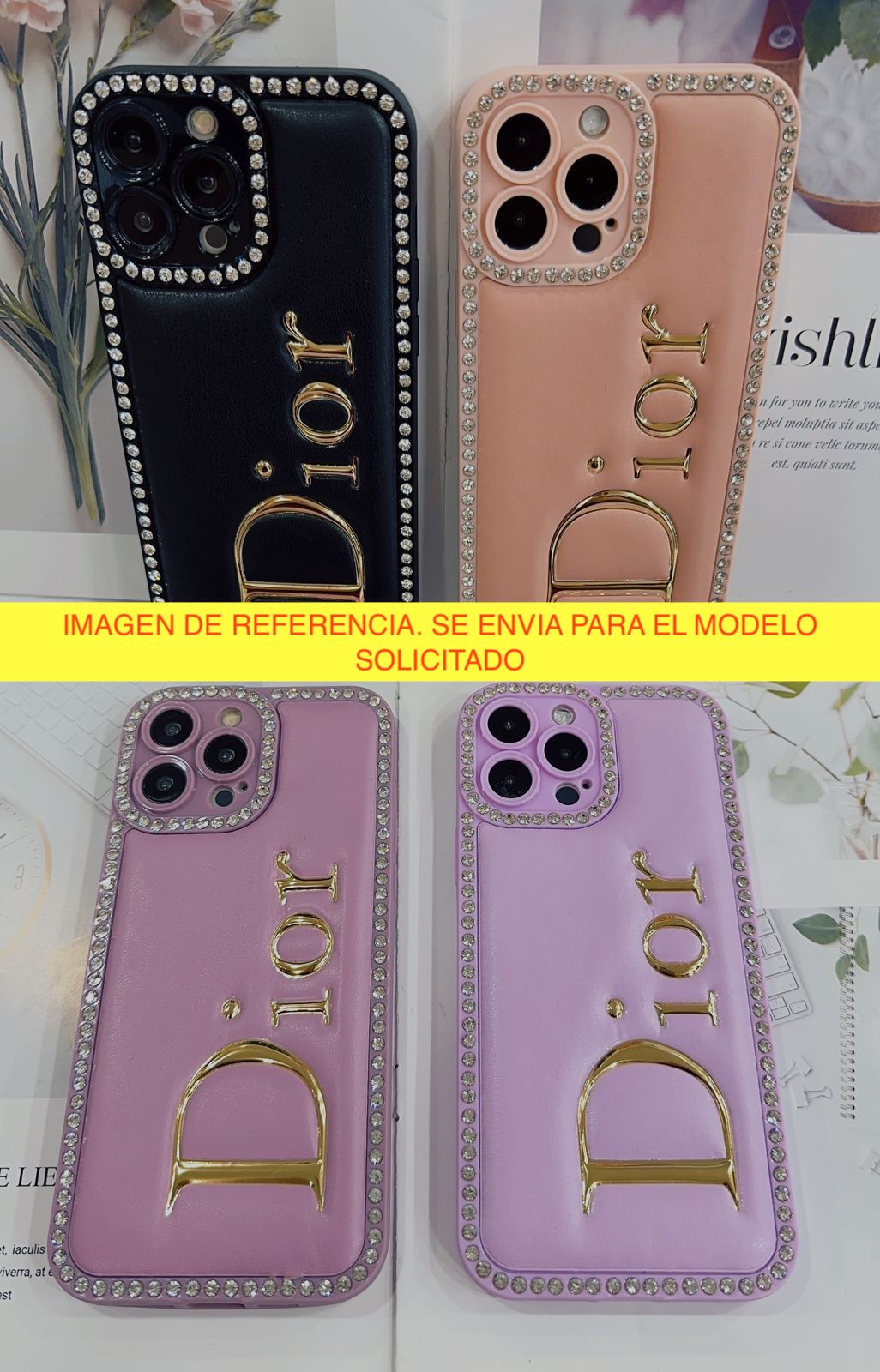 Case iPhone 13 6.1 Dior Negro Funda Protector