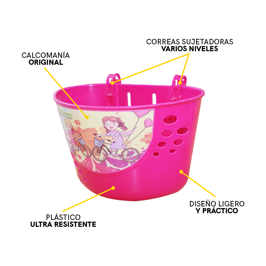Canasta Canastilla Bicicleta Niña Plástica Rodado 12