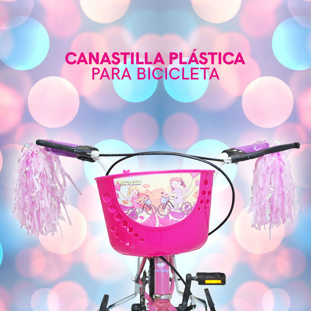 Canasta Canastilla Bicicleta Niña Plástica Rodado 12