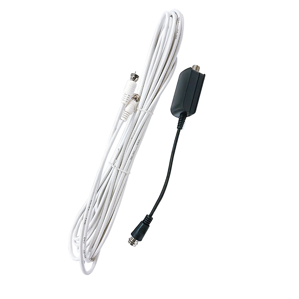 Antena Exterior para Sintonizar Señal de TV Abierta Fabricada con Materiales de Larga Duración y Proteccion a la Intemperie 5 Elementos y Amplificador de Señal Booster Master TVANT-HIGHDPRO