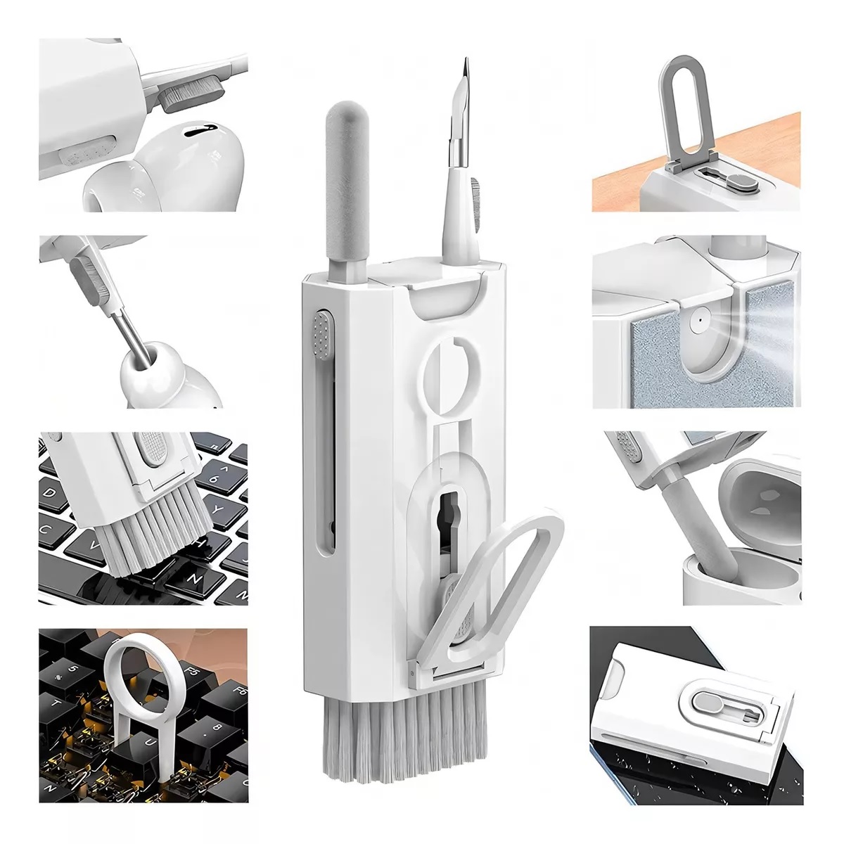 Kit De Limpieza Brochas Limpieza Teclados Celulares 8 en 1