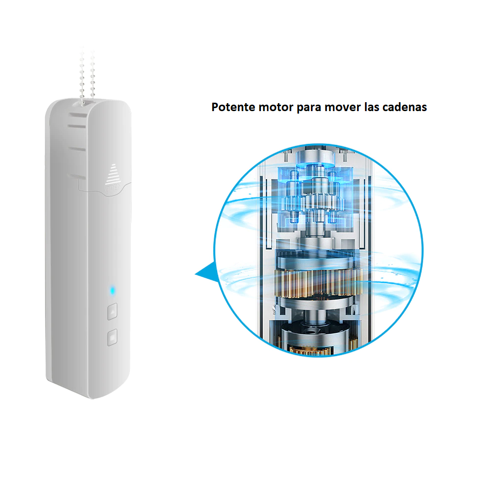 Controlador de Persianas Inteligente Motorizado Funciona con Persianas Enrollables de Cadena Incluye Control de Voz App Tuya Compatible con Amazon Alexa y Google Home Master IOT-MOTORCHAIN