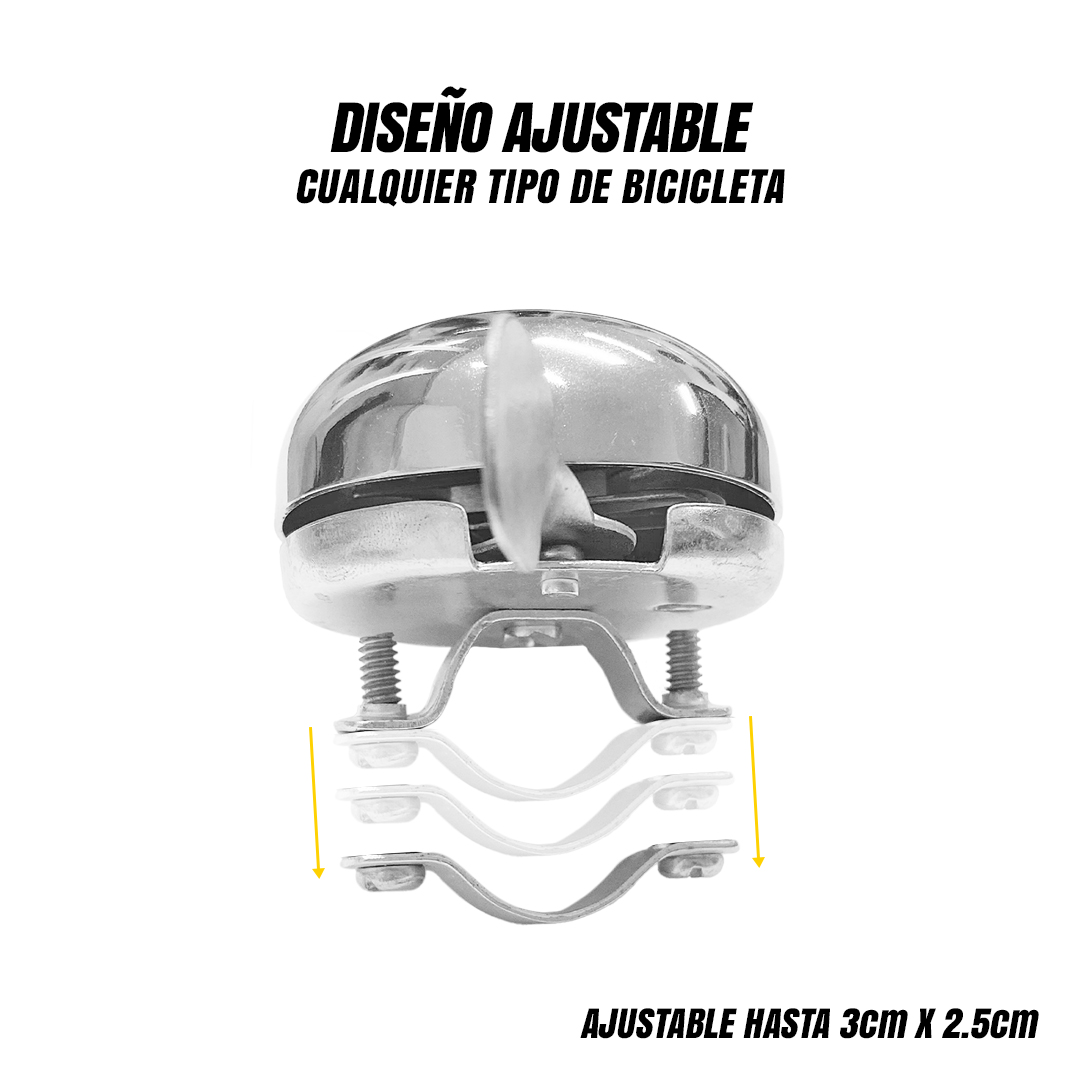 Timbre De Campana Para Bicicleta Clásico Vintage Cromado