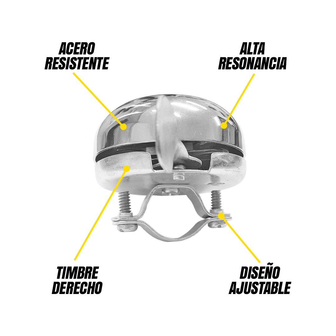Timbre De Campana Para Bicicleta Clásico Vintage Cromado