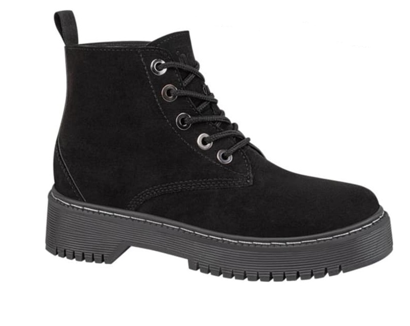 Kit de 2 pares de botas militares Kebo colores negro y verde militar, de gamuza, 1111279