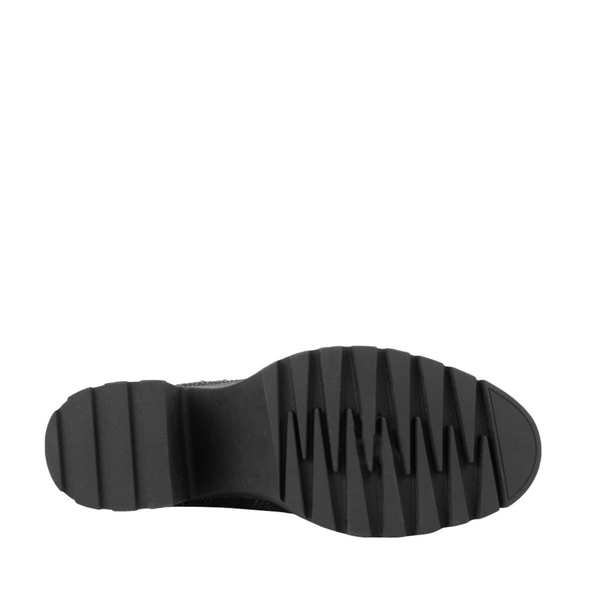 Bota militar negra para mujer, con pedrería y suela track, mod. 1087402